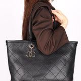 Chanel Shopping Fever Tote Black Caviar 2010 SHW - Drop 79