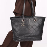 Chanel Shopping Fever Tote Black Caviar 2010 SHW - Drop 79
