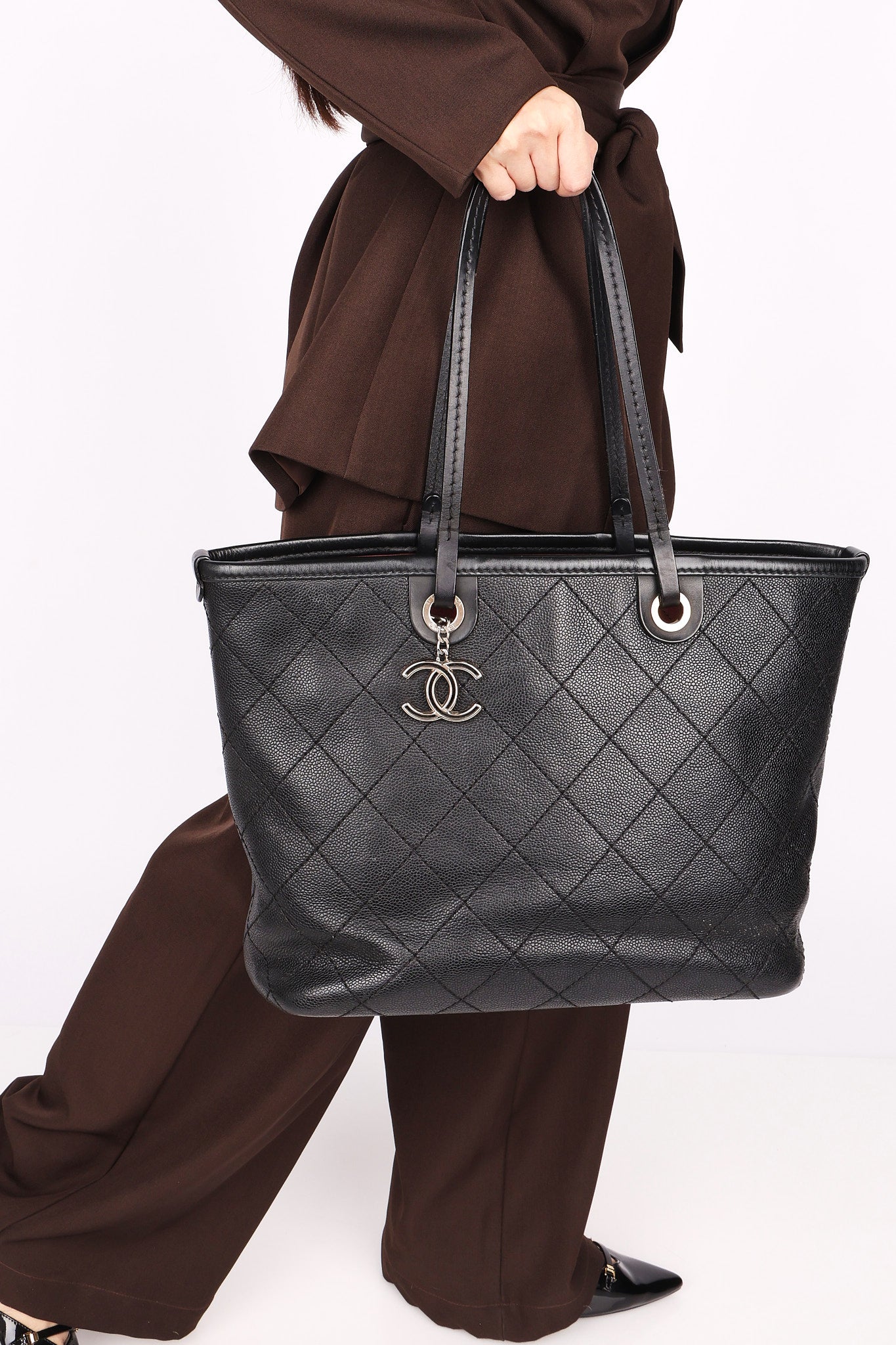 Chanel Shopping Fever Tote Black Caviar 2010 SHW - Drop 79