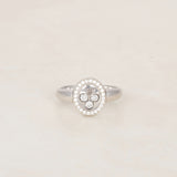 Chopard 18K White Gold Happy Diamonds Ring, Size US 6.75