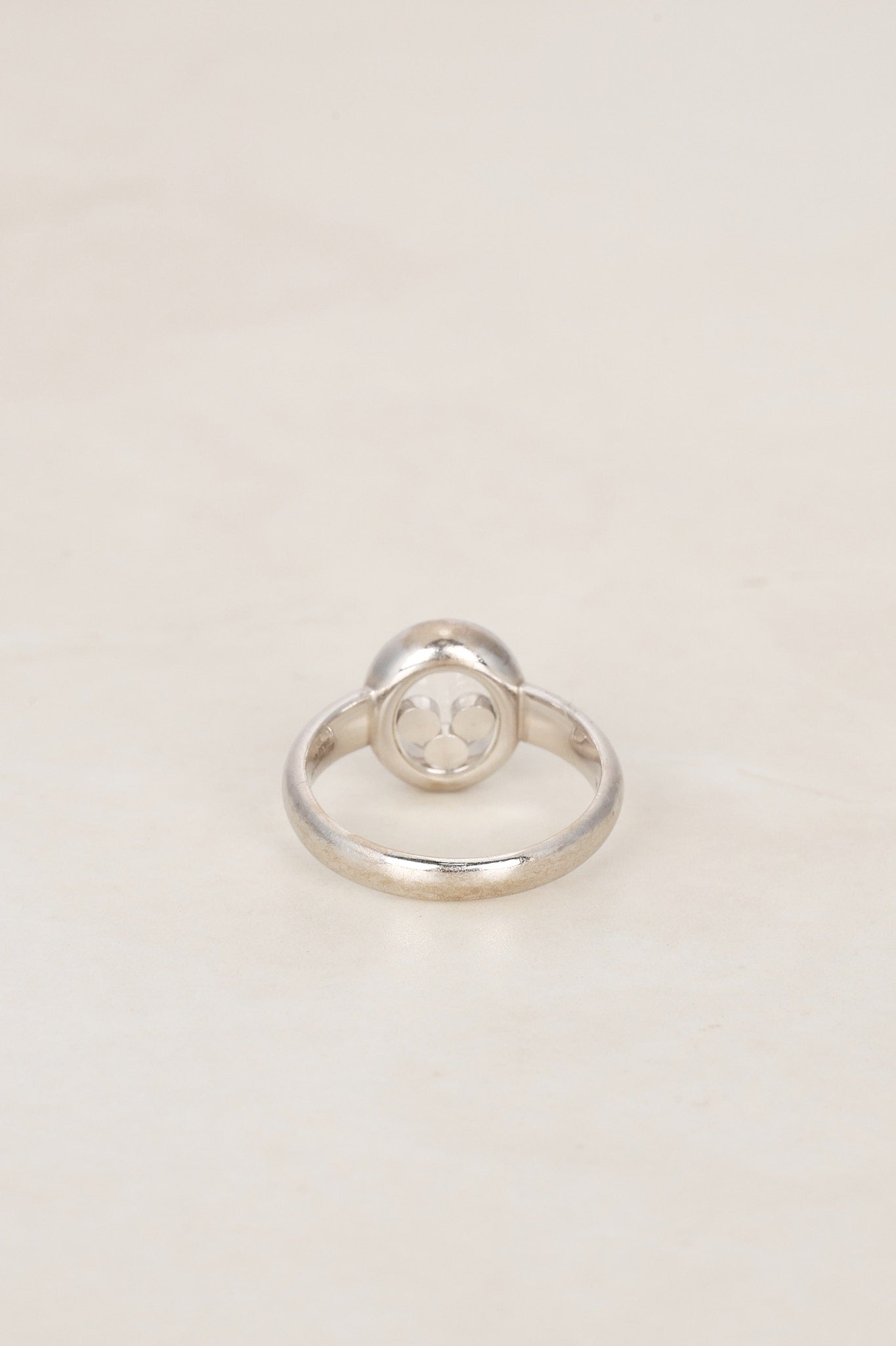 Chopard 18K White Gold Happy Diamonds Ring, Size US 6.75