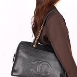 Chanel Timeless Bowler Bag Black Caviar 1997 24K GP