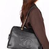 Chanel Timeless Bowler Bag Black Caviar 1997 24K GP