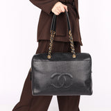Chanel Timeless Bowler Bag Black Caviar 1997 24K GP