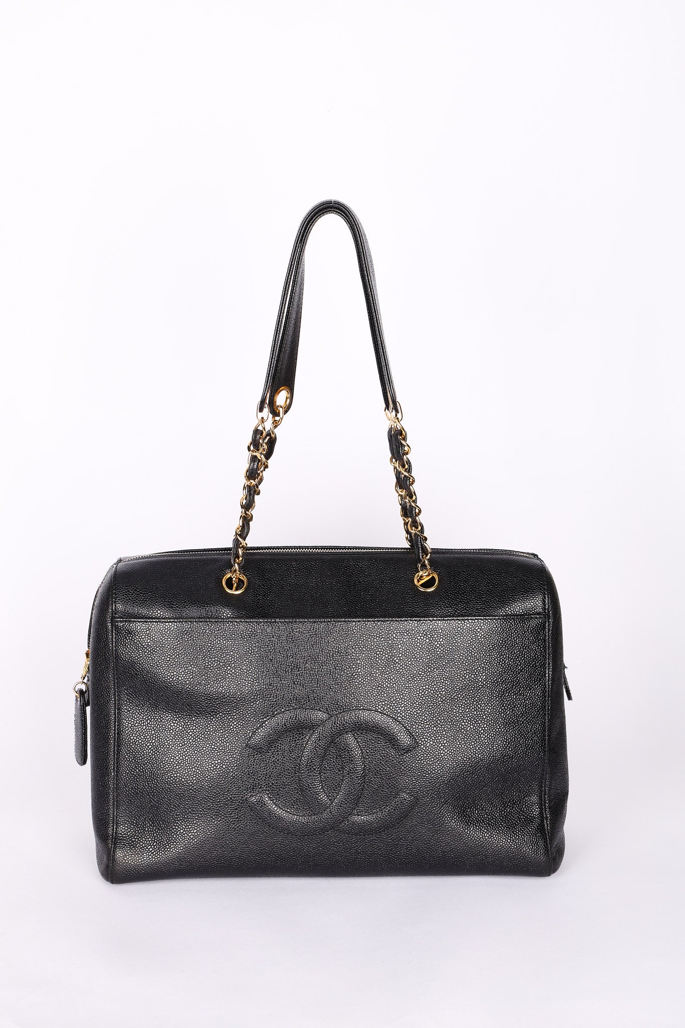 Chanel Timeless Bowler Bag Black Caviar 24K GP
