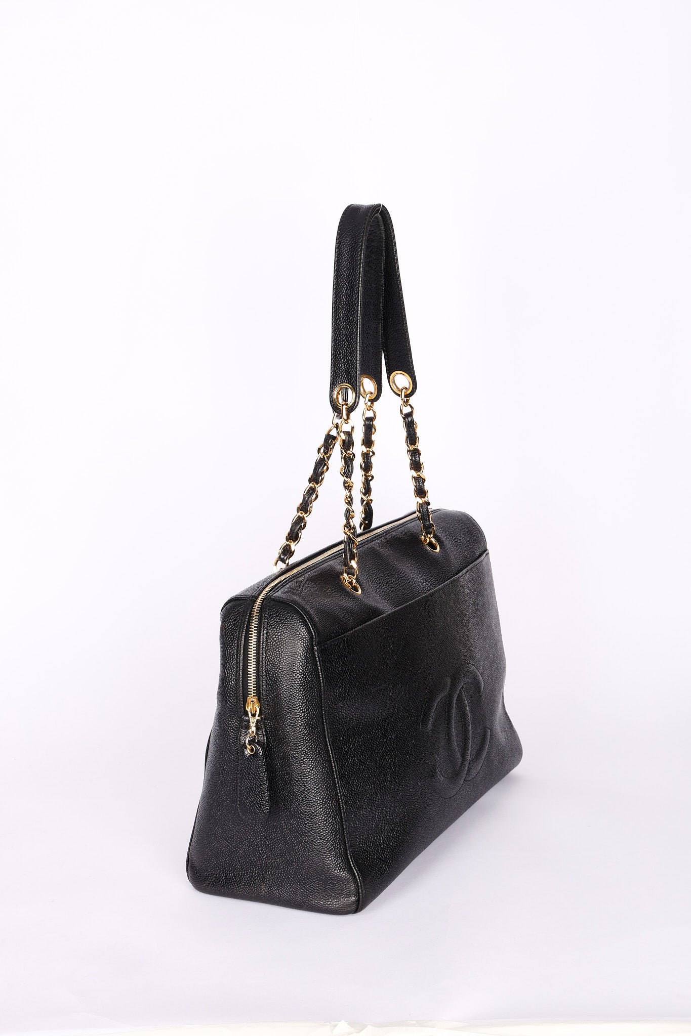 Chanel Timeless Bowler Bag Black Caviar 24K GP