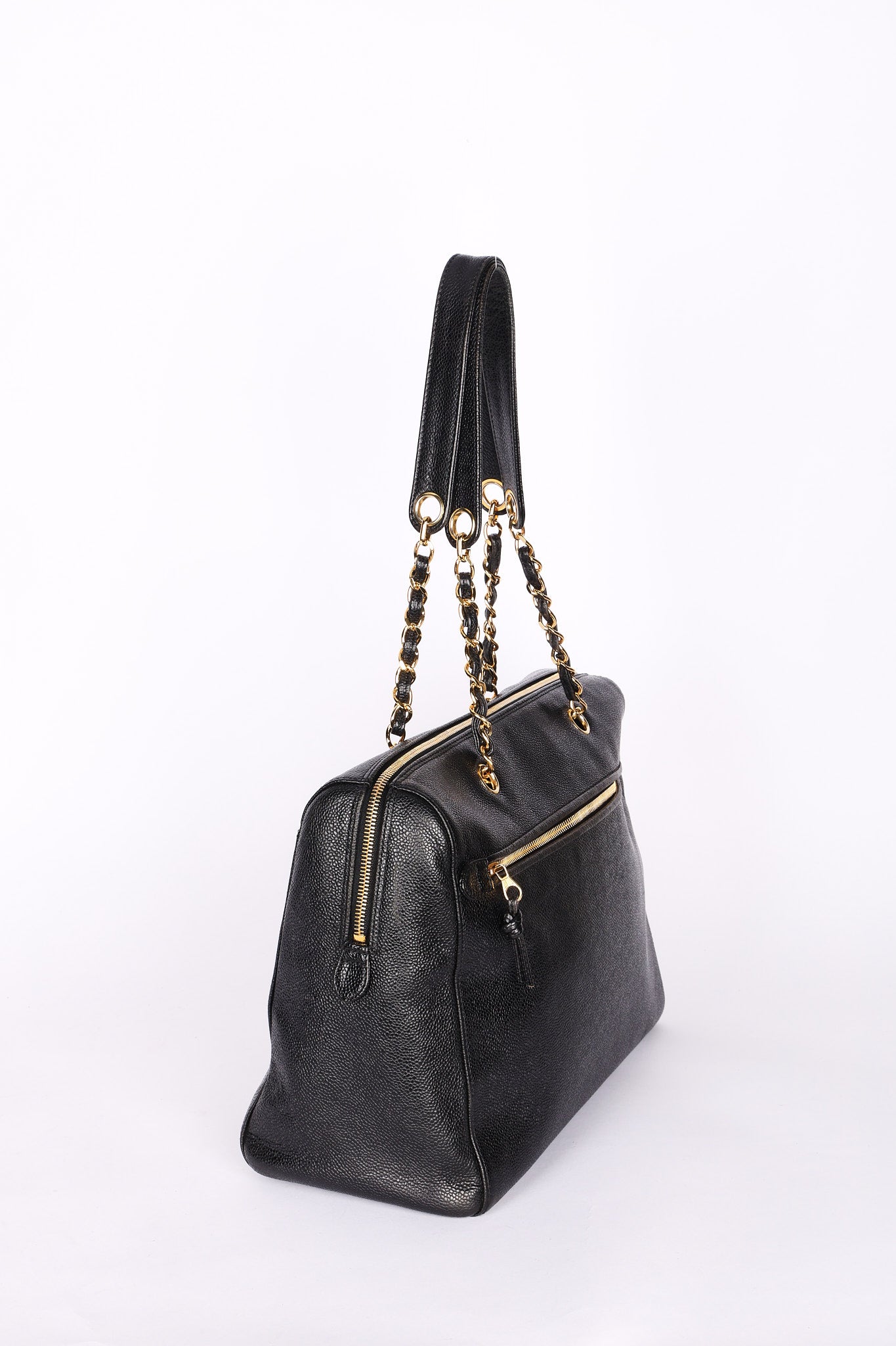 Chanel Timeless Bowler Bag Black Caviar 24K GP