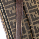 Fendi Zucca Front Pocket Baguette Shoulder Bag GHW