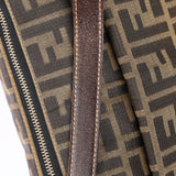 Fendi Zucca Front Pocket Baguette Shoulder Bag GHW
