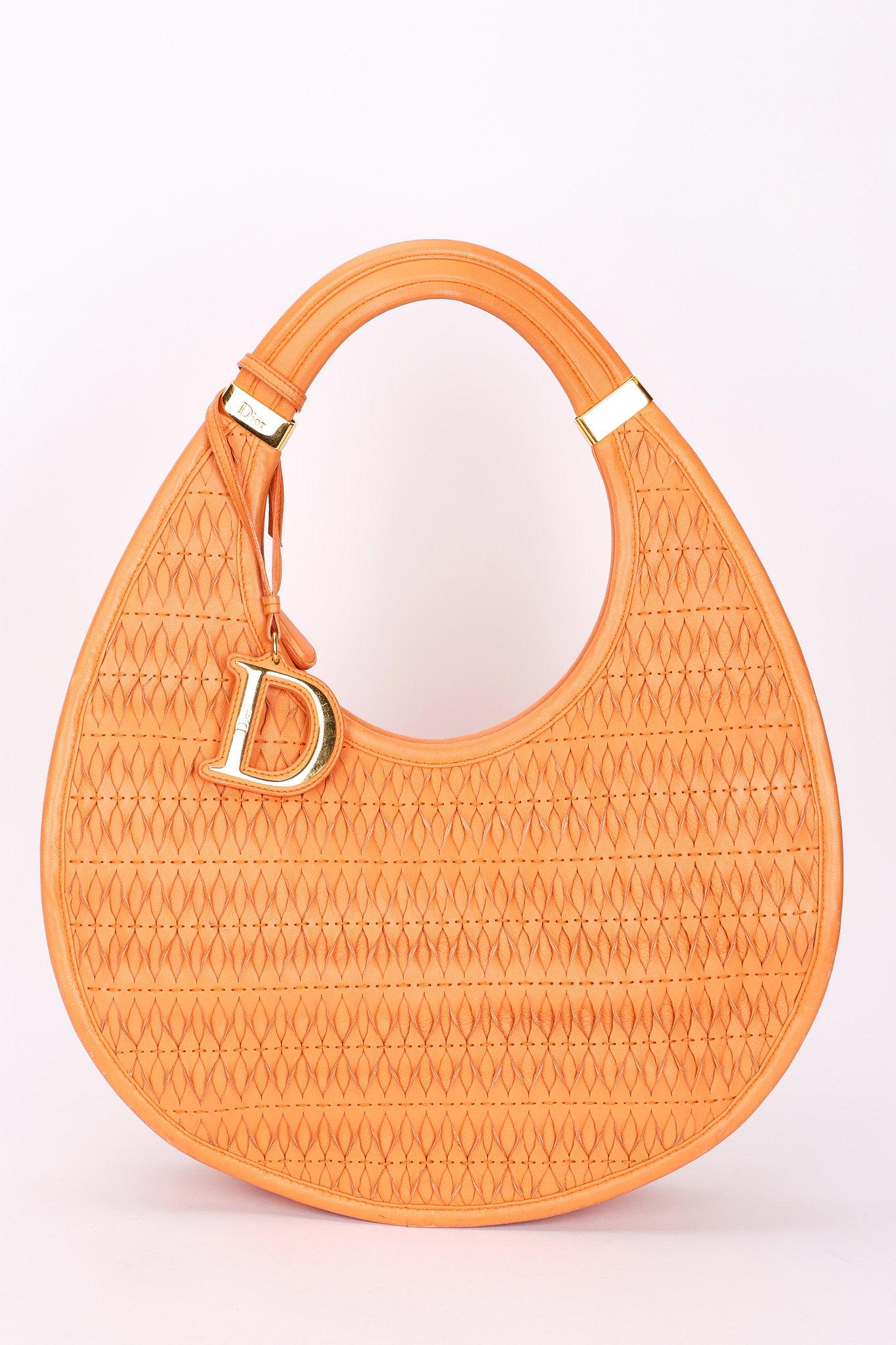 Christian Dior Diorita Twist Hobo Orange