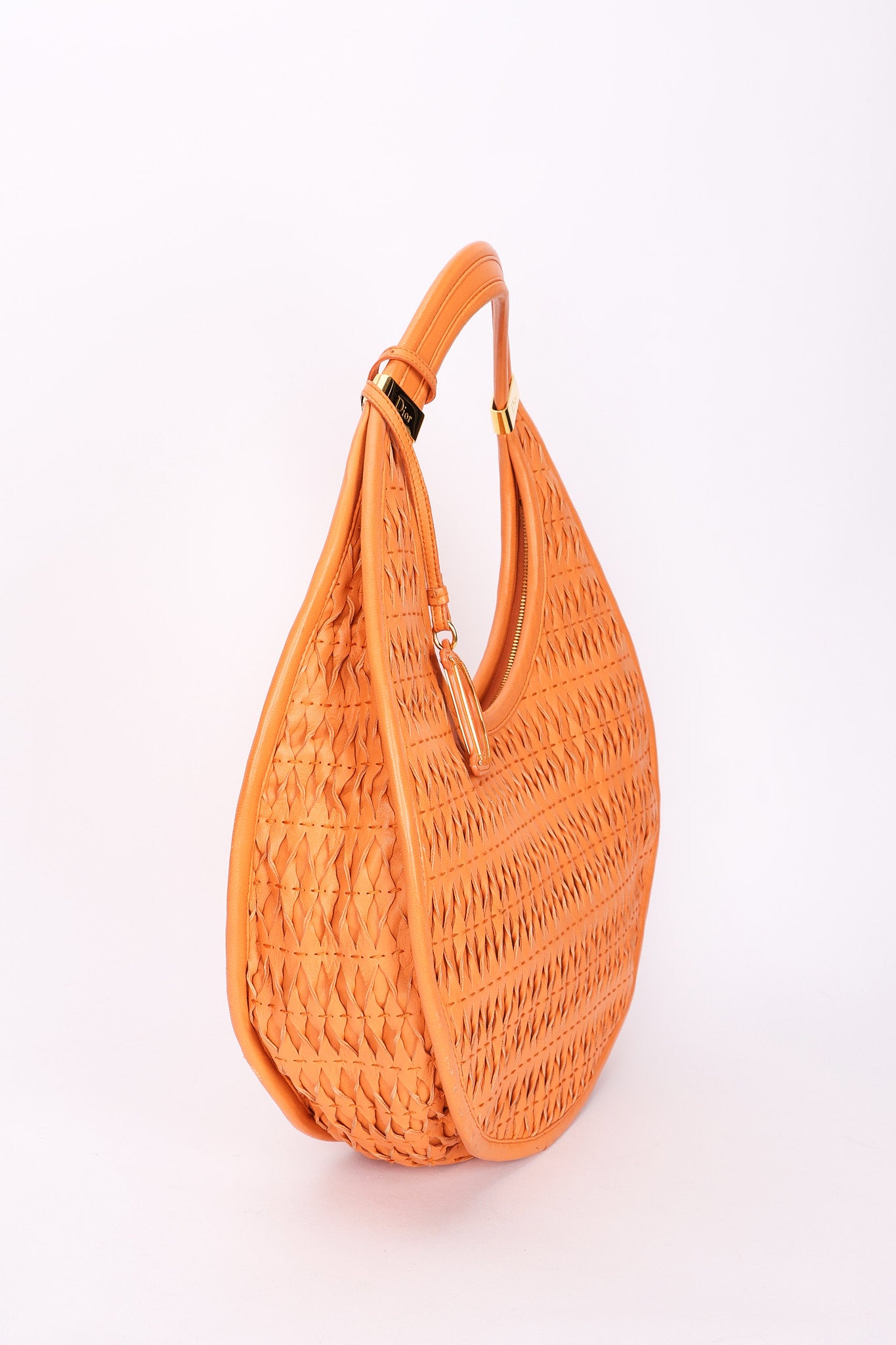 Christian Dior Diorita Twist Hobo Orange