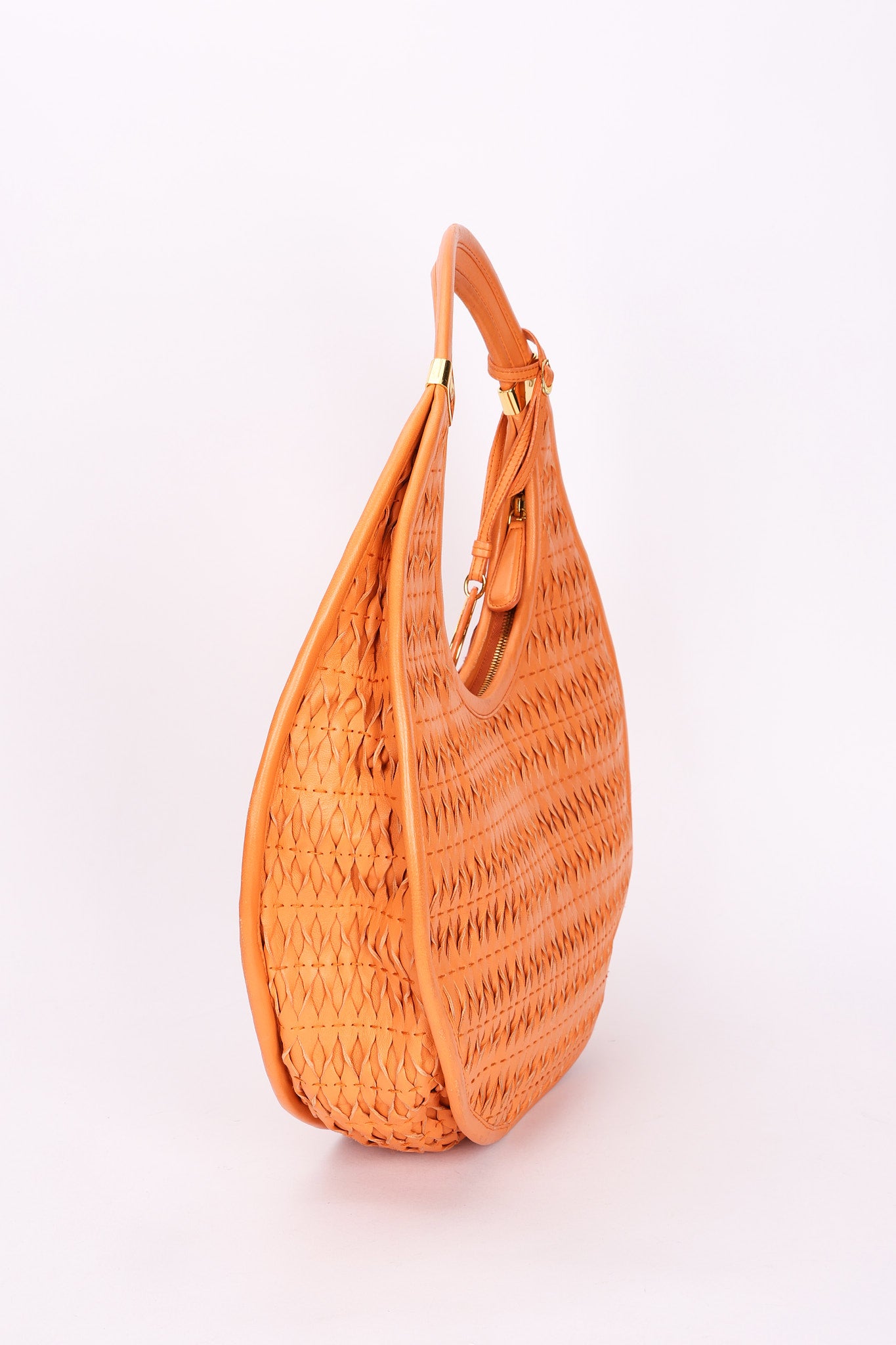 Christian Dior Diorita Twist Hobo Orange