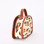Fendi Leopard Print Ponyhair Top Handle Vanity Bag
