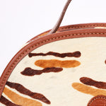 Fendi Leopard Print Ponyhair Top Handle Vanity Bag