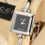 Gucci 1900L Stainless Steel Onyx Watch 19mm