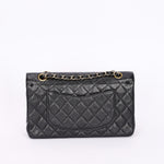 Chanel Medium Classic Double Flap Black Caviar 24K GP