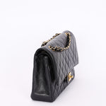 Chanel Medium Classic Double Flap Black Caviar 24K GP