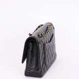 Chanel Medium Classic Double Flap Black Caviar 24K GP