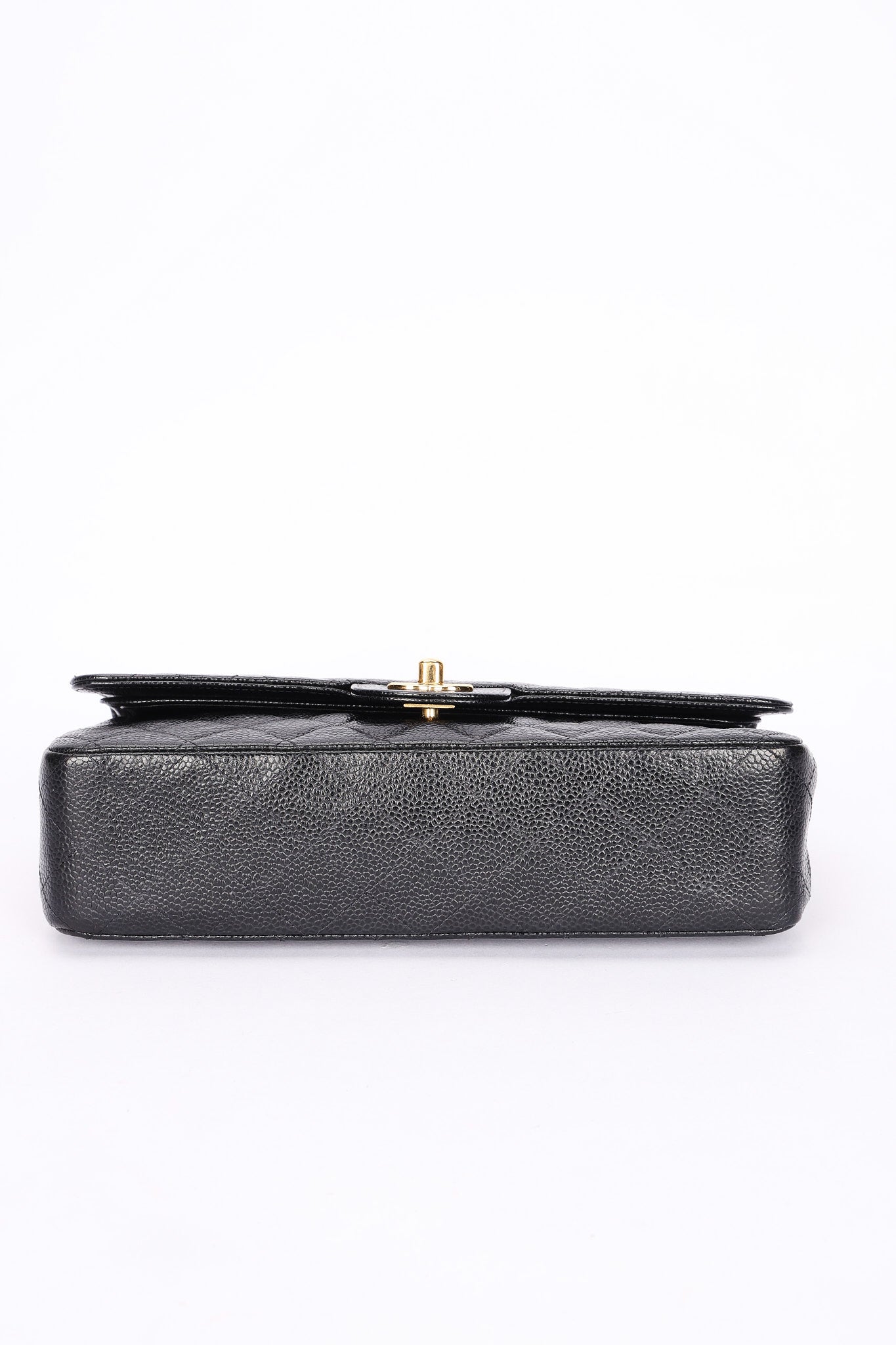 Chanel Medium Classic Double Flap Black Caviar 24K GP