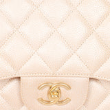 Chanel Maxi Classic Double Flap Iridescent Pearl Caviar BCGHW
