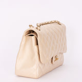 Chanel Maxi Classic Double Flap Iridescent Pearl Caviar BCGHW