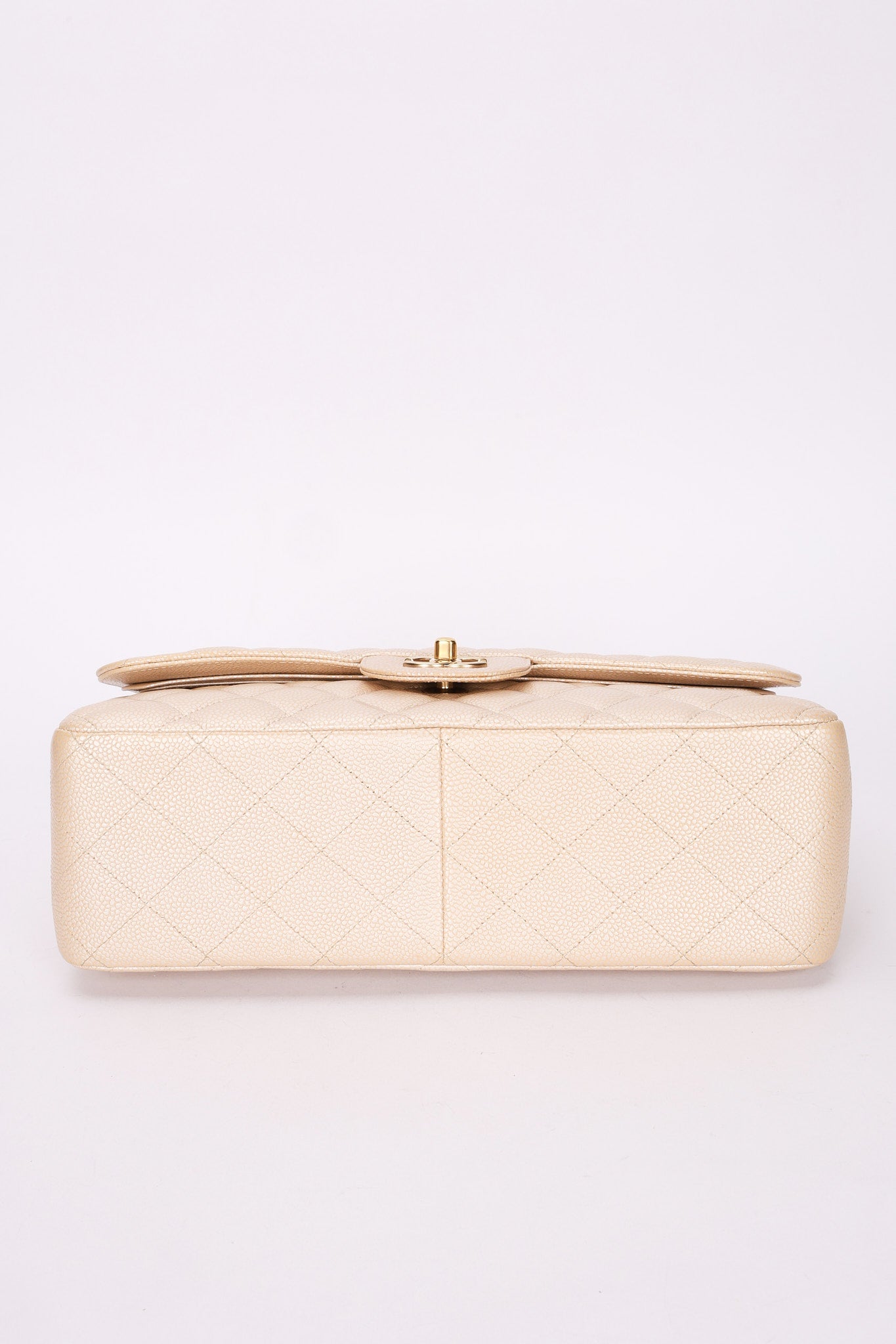 Chanel Maxi Classic Double Flap Iridescent Pearl Caviar BCGHW