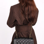 Chanel Medium Diana Flap Black Caviar 24K GP