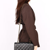 Chanel Medium Diana Flap Black Caviar 24K GP