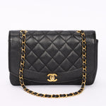 Chanel Medium Diana Flap Black Caviar 24K GP