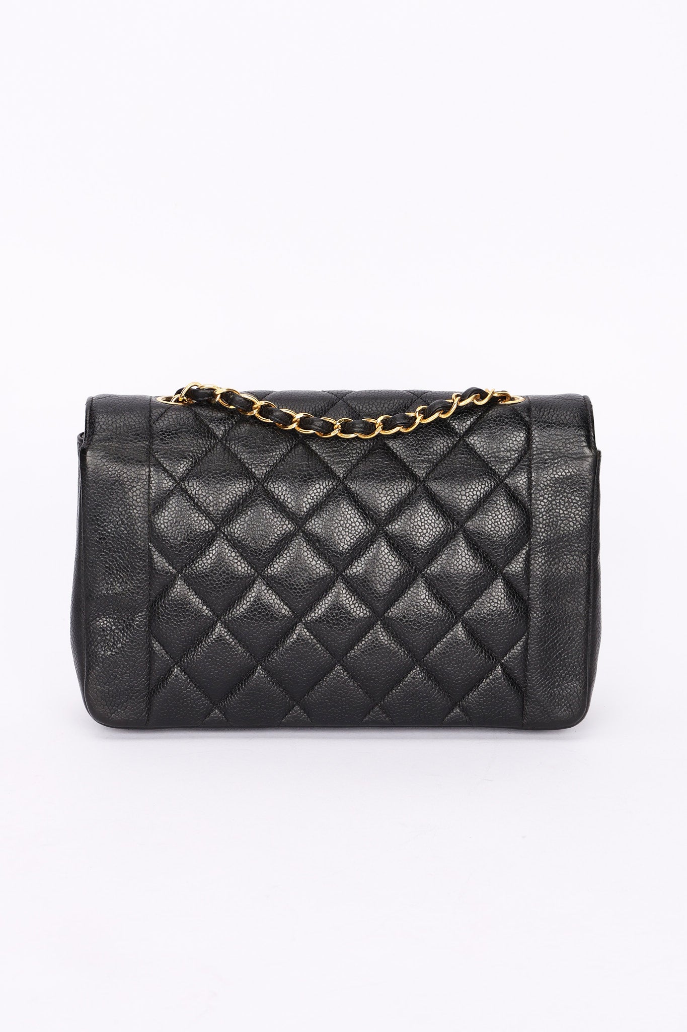 Chanel Medium Diana Flap Black Caviar 24K GP