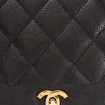 Chanel Medium Diana Flap Black Caviar 24K GP