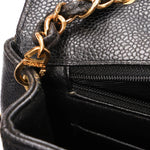 Chanel Medium Diana Flap Black Caviar 24K GP