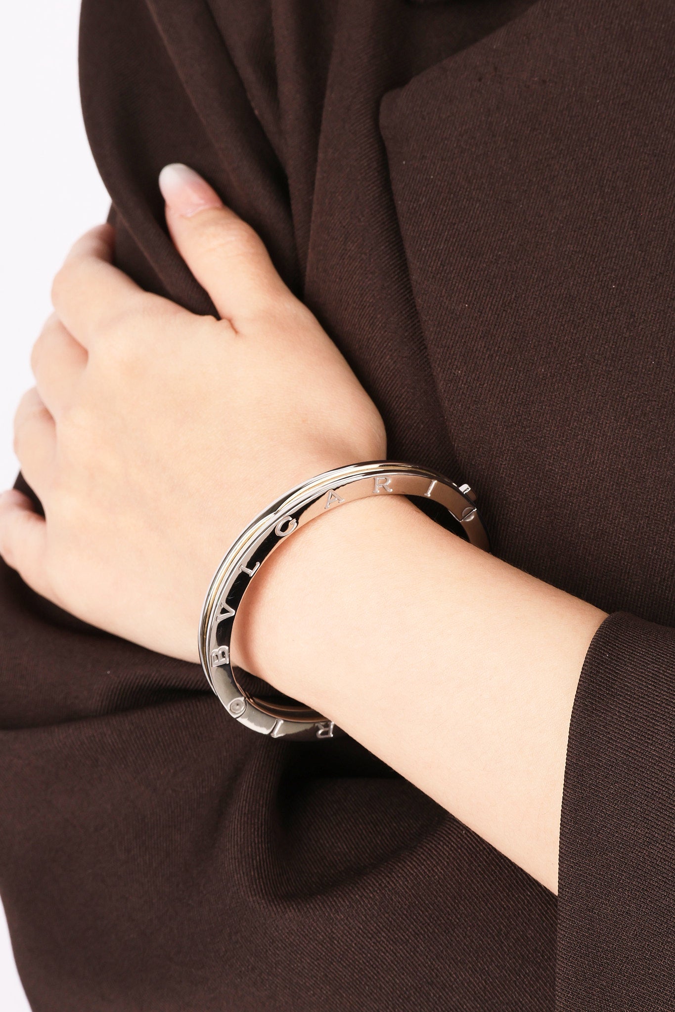 Bvlgari B.Zero1 18K Yellow Gold and Stainless Steel Bracelet