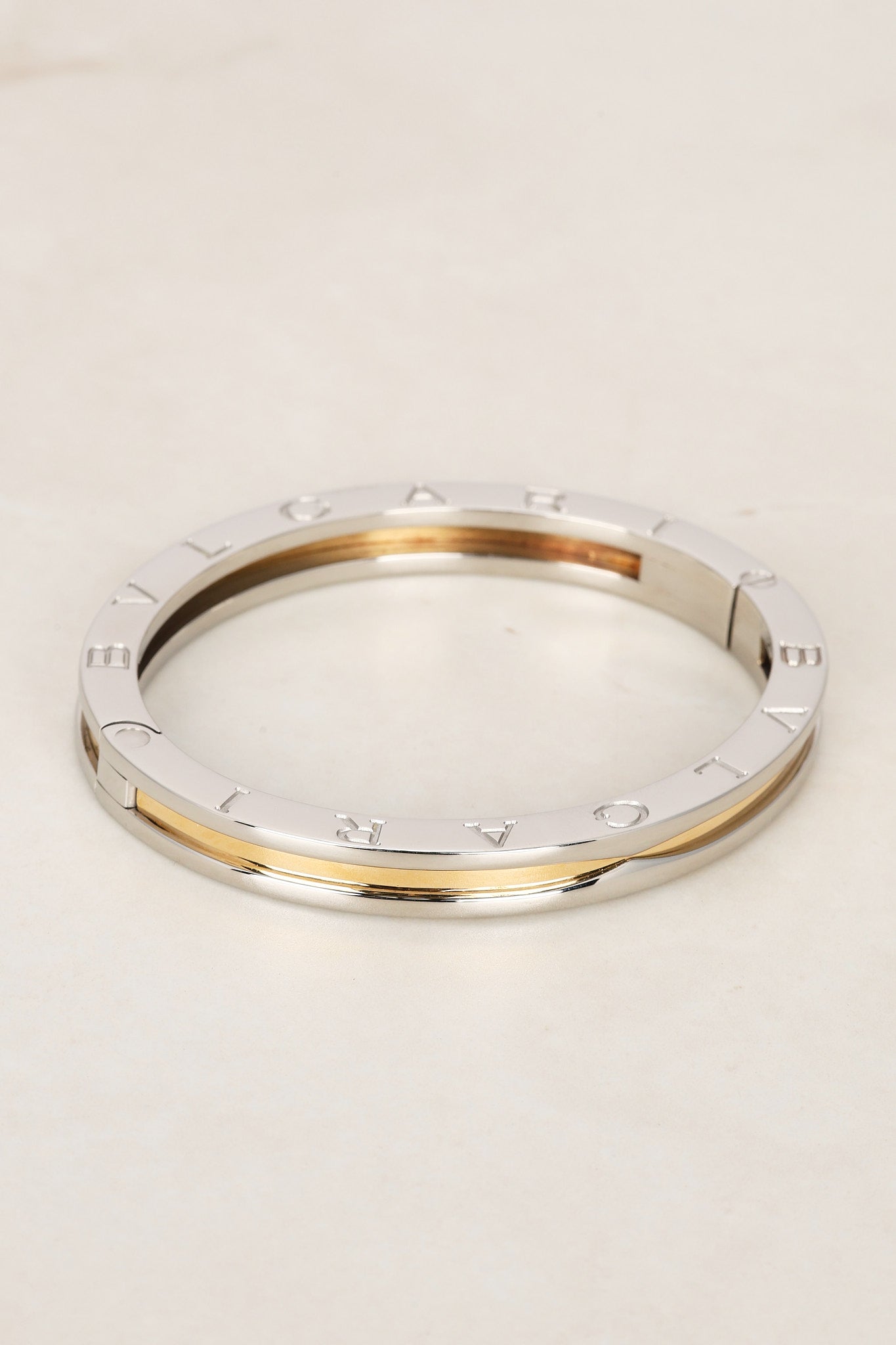 Bvlgari B.Zero1 18K Yellow Gold and Stainless Steel Bracelet