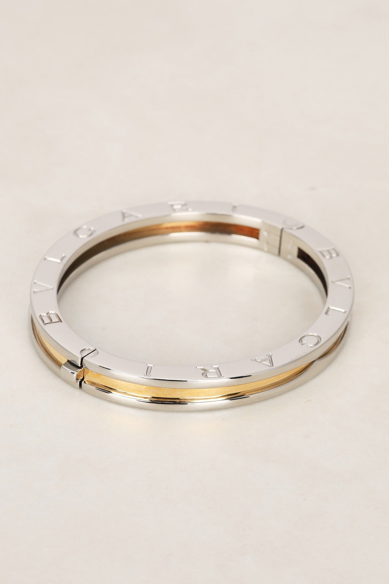 Bvlgari B.Zero1 18K Yellow Gold and Stainless Steel Bracelet