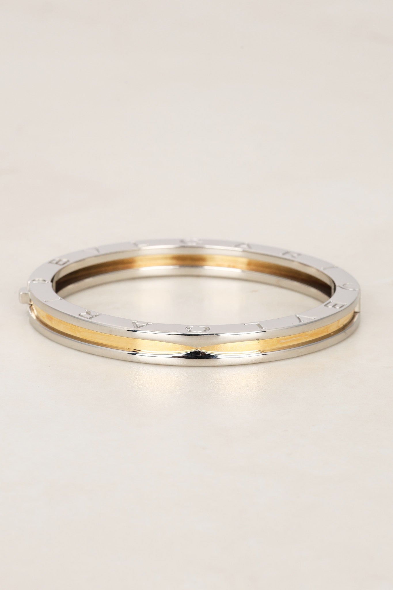 Bvlgari B.Zero1 18K Yellow Gold and Stainless Steel Bracelet