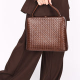 Bottega Veneta Intrecciato Kisslock Frame Top Handle Bag