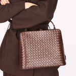 Bottega Veneta Intrecciato Kisslock Frame Top Handle Bag