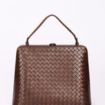 Bottega Veneta Intrecciato Kisslock Frame Top Handle Bag