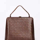 Bottega Veneta Intrecciato Kisslock Frame Top Handle Bag