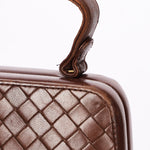 Bottega Veneta Intrecciato Kisslock Frame Top Handle Bag