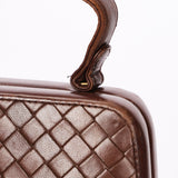 Bottega Veneta Intrecciato Kisslock Frame Top Handle Bag