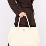 Chanel Cerf Executive Tote White Caviar 24K GP