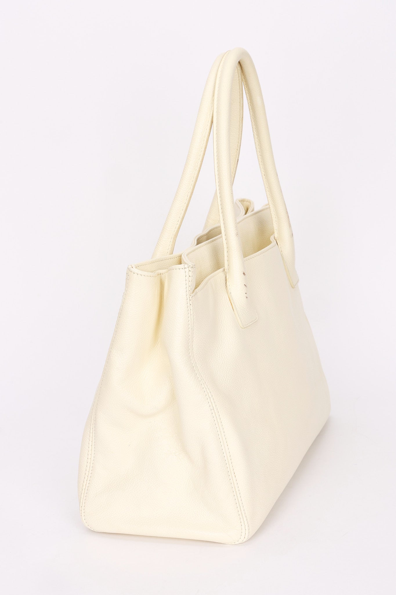 Chanel Cerf Executive Tote White Caviar 24K GP