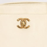 Chanel Cerf Executive Tote White Caviar 24K GP