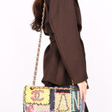 Chanel Jumbo Classic Single Flap Mixed Media Patchwork SHW