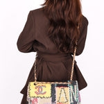 Chanel Jumbo Classic Single Flap Mixed Media Patchwork SHW