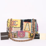 Chanel Jumbo Classic Single Flap Mixed Media Patchwork SHW