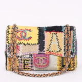 Chanel Jumbo Classic Single Flap Mixed Media Patchwork SHW