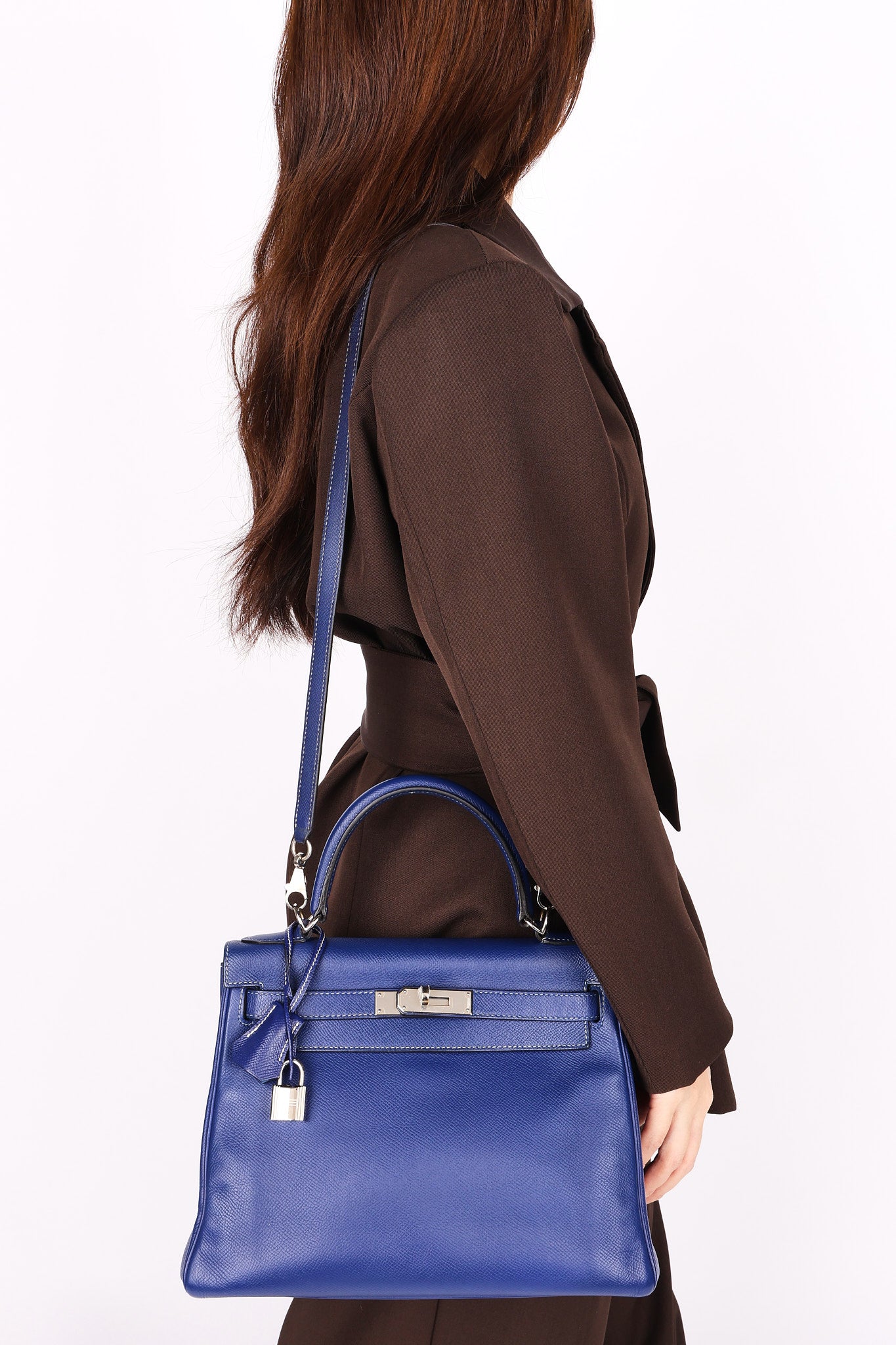 Hermès Kelly 28 (color + leather) PHW